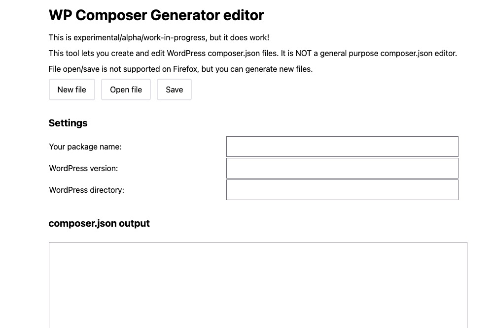 Image of WP Composer Generator